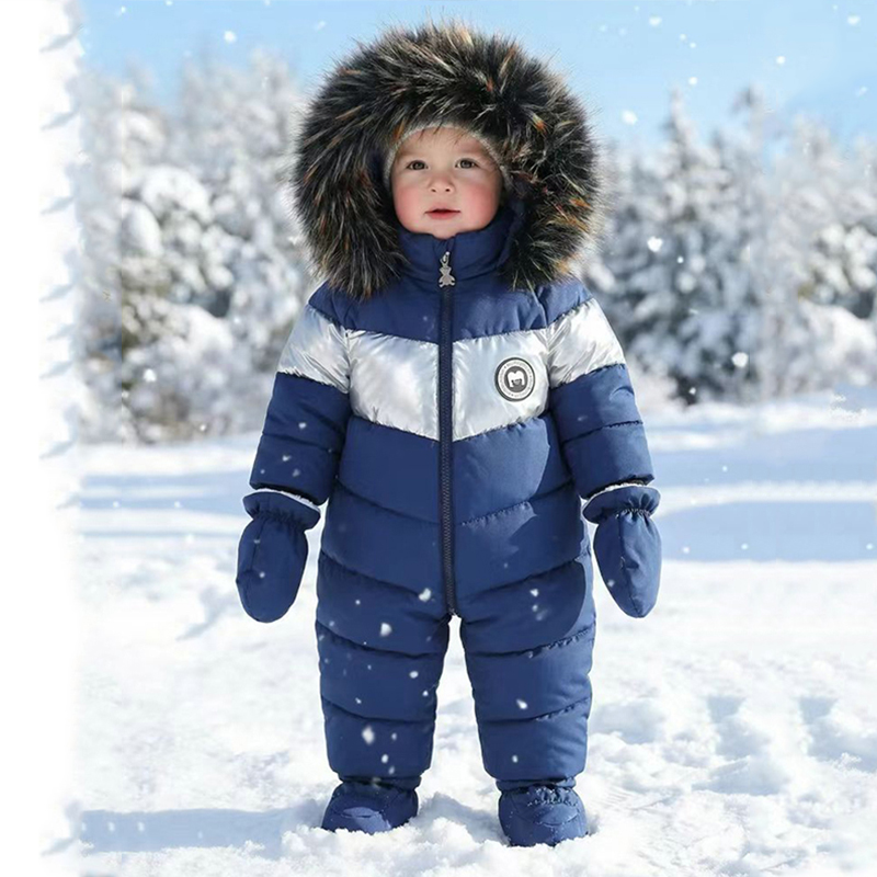 Baby Clothing Dividers - Combinaison d'hiver pour nouveau-né avec gants,