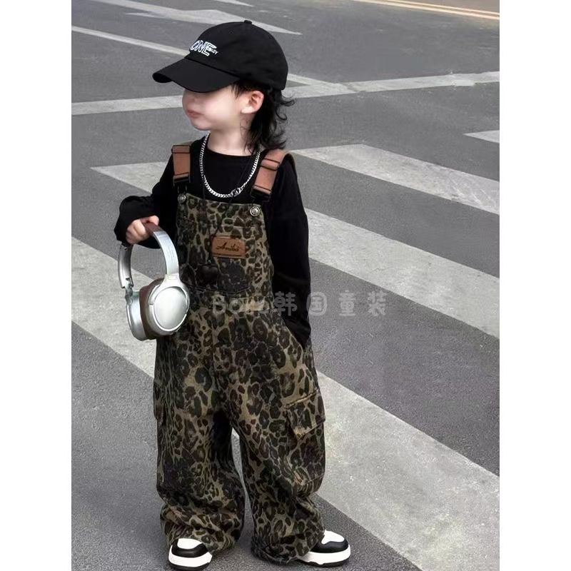 Baby Clothing High End - Vêtements d'automne pour garçons, salopette imprimée