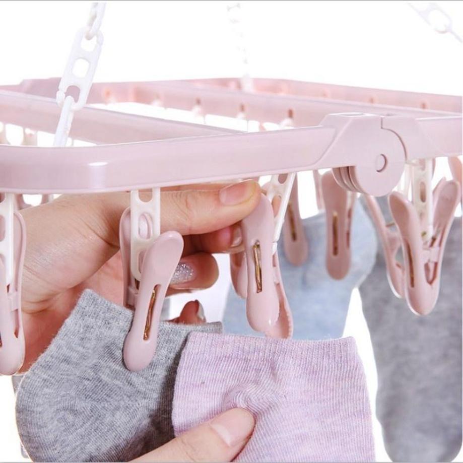 1 pc 32 clips pliant vêtements - Baby Clothing Hanging Rack avis et prix