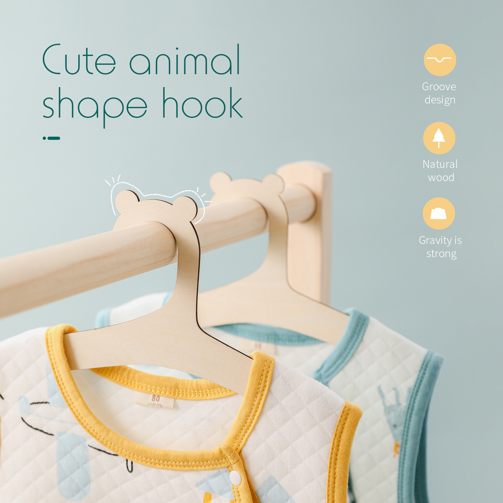 5/10 pièces Cintres en bois po - Baby Clothing Hanging Rack avis et prix